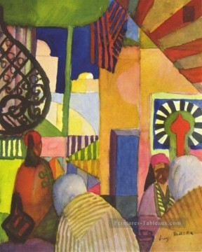 expressionisme Tableau Peinture - Dans Le Bazar Expressionisme